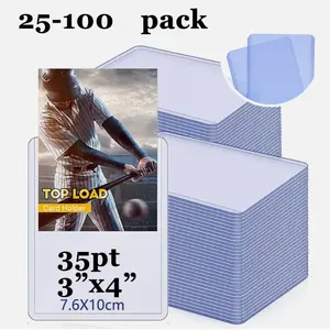 Hard Plastic 3"x4" Topload Card Holder 35PT for Trading Cards Keeps Card Clean and Protected from Dust Dirt and Physical Damage Compact and Durable
