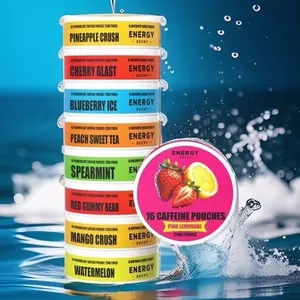 Caffeine Energy Flavour Pouch - Choose Your Favourite Variety 16 Pouches 72 mg Caffeine per Pouch Sugar-Free Beverage Drink Sport Healthy