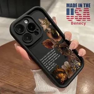 Soft Phone Case for iPhone 16 15 14 Pro Max 13 12 11 XR XS Plus E Wildflower Cross Vision Pattern TPU Bumper Camera Lens Protection Rugged Durable Phone Cover