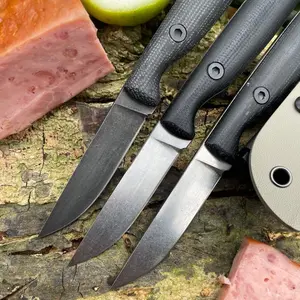 Lightweight EDC Outdoor Utility Knife, 2.95in 8Cr13Nov Steel Blade, Non-slip G10 Handle with Kydex Sheath, Portable Camping Hiking Bushcraft Pocket Knife