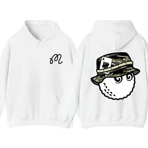 Vintage Golf Bucket Character 2-Sided Hoodie – Unisex Streetwear Pullover, Cozy Casual Hoodie for Golf Lovers