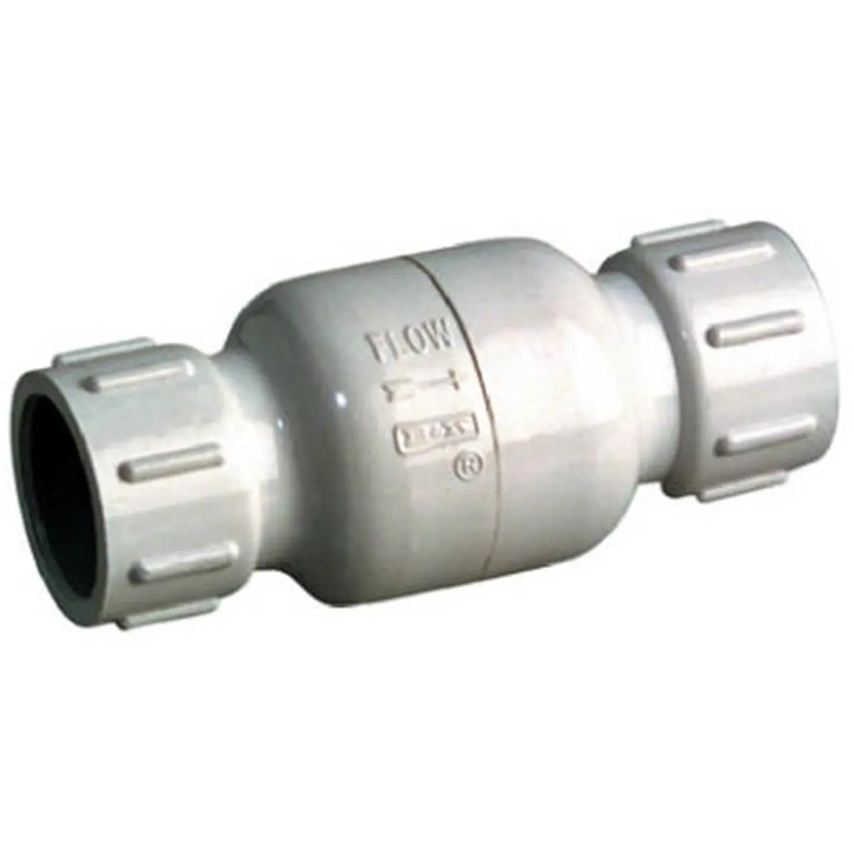 212 MAIN 0.75 in. Schedule 40 PVC Check Valve Pipe Part, White Threaded Fitting, Spring Loaded, 200 PSI Rated, Stainless Steel, Neoprene Seal, ANSI B2.1 Parts for Sailing Water Sports