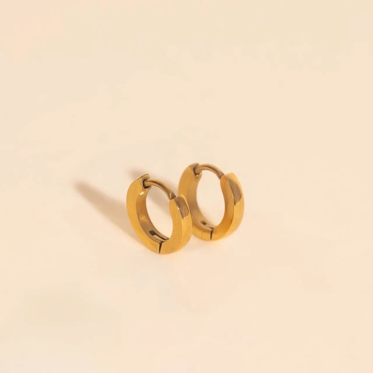 Smooth Tiny Huggie Hoop Earrings