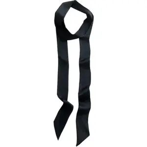 Solid Color Long Neckerchief Pure Skinny Scarf Necktie Handbag Wrap Handle Satin Belt