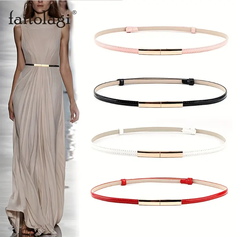 Elastic Slim Ladies Waist Belt Adjustable Women Belt Golden Buckle Skinny Female Belt belts