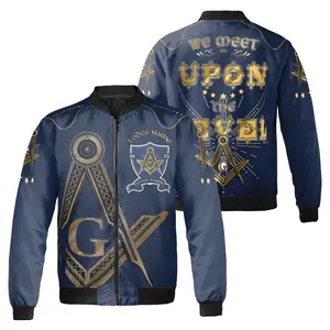 Customized Freemason We Meet Upon The Level Masonry Bomber Jacket S-5XL