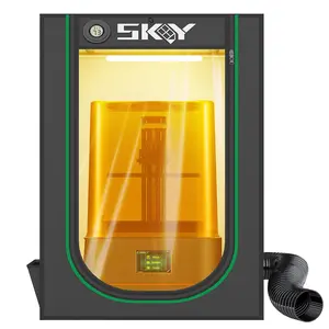 Resin 3D Printer Enclosure with Ventilation, 3D Printer Enclosure Tent Cover Eliminate Odors Dustproof Isolate Noise Compatible with Creality Anycubic Elegoo Series LCD Resin UV 3D Printer-Black