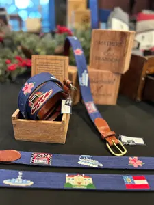 Lagrange Life Belt | Premium Needlepoint Leather Belt