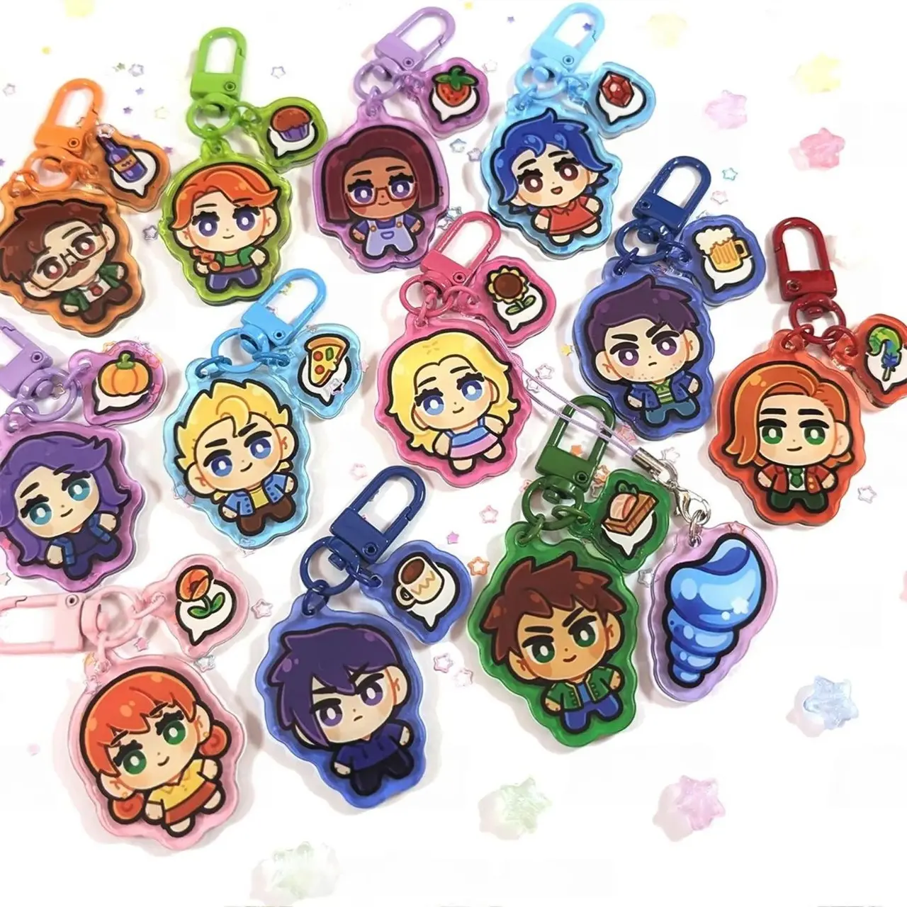 Stardew Valley, Sebastian, Alex, Sam, Haley and more! Acrylic Keychain,  Perfect Gift for Fans & Collectors