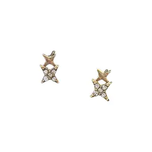 Small Tiny CZ Star Stud Earrings for Men Women