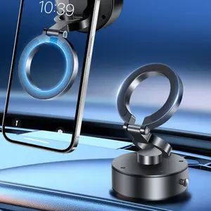 Vacuum Suction Magnetic Car Phone Mount for Tesla Screen, Foldable Dashboard Navigation Holder, Secure and Convenient Phone Placement