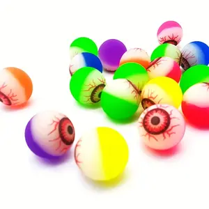 10pcs Glowing Eye Balls - Scary Realistic Bouncy Eyeballs with Expressive Eyes, UV/Blacklight Activated, Multi-Color (Pink, Blue, Green, Yellow, Orange, Red, Purple, White, Black, Clear) for Halloween Party Decorations, Haunted House, Cospl