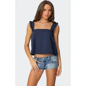 Edikted Women's Viviana Linen Look Top