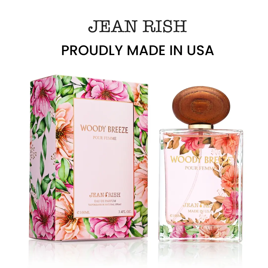 Woody Breeze, Jean Rish, Women Perfume, Eau De Parfum (3.4 Fl Oz / 100ml) with Pear-Jasmine-Vanilla, Long Lasting and Luxury Fragrance, Made in USA