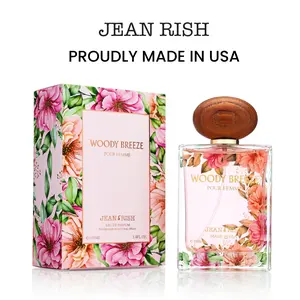Woody Breeze, Jean Rish, Women Perfume, Eau De Parfum (3.4 Fl Oz / 100ml) with Pear-Jasmine-Vanilla, Long Lasting and Luxury Fragrance, Made in USA