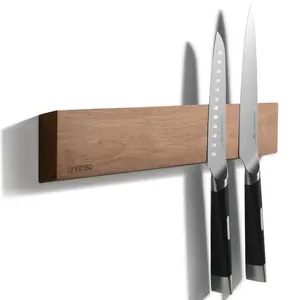 Linoroso Magnetic Knife Holder for Wall 16.5 Inch Acacia Wood –Magnetic Knife Strips Stylish Wall-Mounted Organizer for Kitchen Knives! Gift for Mom Gift Must-Have Savingspace Mother's Day Gift for Women