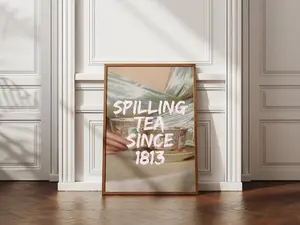 Bridgerton quote Poster, Regency era, Romantic era, lady whistledown, Renaissance paint, dormroom decor, Victorian painting, tea party