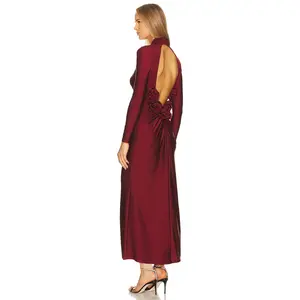 Camila Coelho Telma Maxi Dress in Burgundy