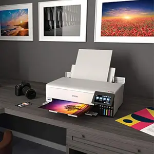 ET-8550 Wireless Wide-format Color All-in-One Supertank Printer with Scanner Copier, Ethernet and 4.3-inch Colorfull