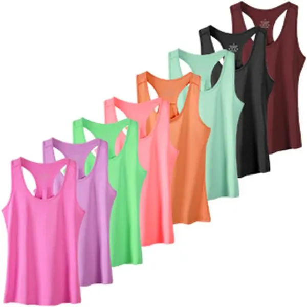 Women's Multi-Piece Quick-Dry Backless Crop Tank Tops - Activewear Clothing, Athletic Apparel, Womens Fitness Workwear, Athleisure Sports Singlet for Yoga, Running
