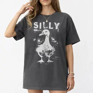 Comfort Colors Silly Goose Shirt, Funny Animal Graphic Tee, Gift for Goose Lovers