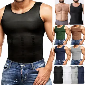 CATTIBOR 1/2/3/4 Pack Menswear Compression Vest Body Shaper ,Men Tummy Control Sleeveless Running Workout Fitness GYM Tank Tops Shirts Menswear GYM Shirts,Back to School Outfits,Boys Underwear,Men Sport Underwear For All Seasons