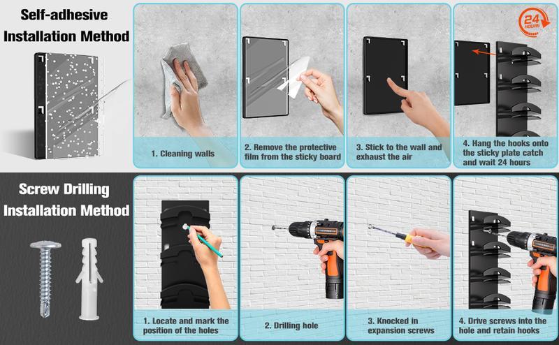 【SummerVibes】2 Hat Organizer Wall Mounted Baseball Cap Rack Black or White Adhesive Mount Holds 18 Hats for Closet Door Bedroom Easy Access Display Installation 【SummerVibes】2 Hat Organizer Wall Mounted Baseball Cap Rack Black or White Adhesive Mount Holds 18 Hats for Closet Door Bedroom Easy Access Display Installation