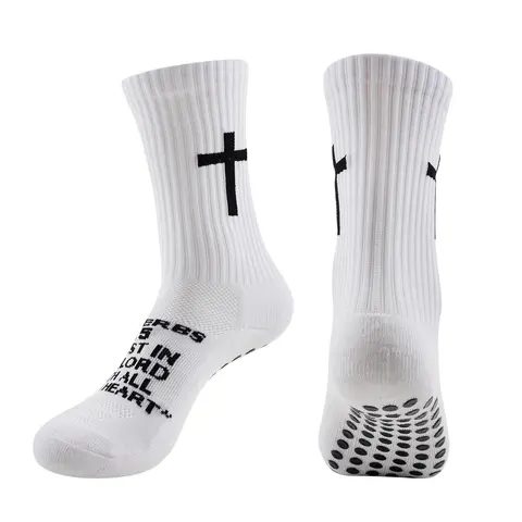 1 pair of professional adhesive thick towel bottom middle tube football socks anti slip Cross Grip Socks men's and women's sweat absorbing training sports socks Athletic Socks Sweat Absorbent Socks Non Slip Socks