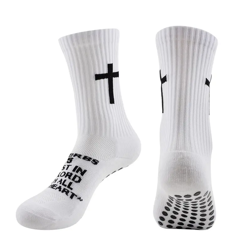 1 pair of professional adhesive thick towel bottom middle tube football socks anti slip Cross Grip Socks men's and women's sweat absorbing training sports socks Athletic Socks Sweat Absorbent Socks Non Slip Socks