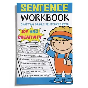 English Sentences Workbook, 1 Count Color and Learn for Kids, Sentence Structure Workbook, English Language Workbook, Educational Supplies, Learning Materials
