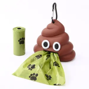 Cute and Functional Dog Poop Bag Holder for Leash Sturdy Dog Poop Bag Dispenser Includes 1 Roll 15 Bags