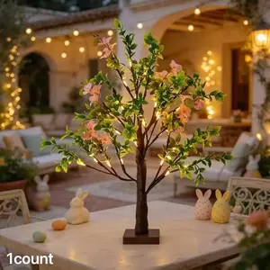 Romantic Peach Tree LED Night Light, Led Tree Lights, Adjustable Branches, USB & Battery Powered, Ideal for Bedroom, Photography, Christmas, Easter Decor