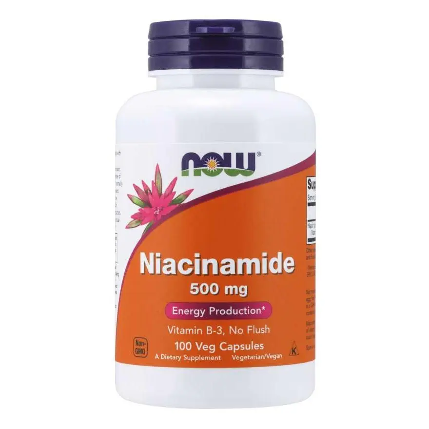 NOW Niacinamide, 500 mg, 100 Capsules NOW Niacinamide, 500 mg, 100 Capsules
