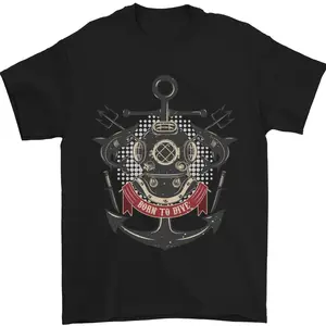 Born to Dive Scuba Diving Diver Mens T-Shirt