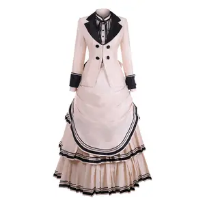 Victorian Bustle Ball Gown Women Medeival Edwardian Cosplay Dress Southern Belle Court Gown Dress
