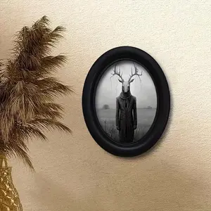 Vintage Art Style Deep Color Deer Horn Decorative Home Decor Ornaments, Holiday Decor, Perfect for Halloween Christmas Thanksgiving Wall Decoration