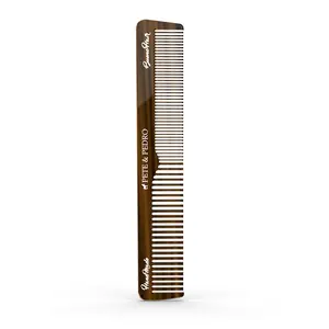 Vintage Hair Comb - Classic Tortoise Shell Acetate Hair Styling & Detangling Comb | Glides Through All Hair Types, Shapes & Styles Hair | Barbershop Grooming Tool, Fine & Wide Teeth, Travel-Friendly