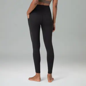 Colorfulkoala Women's Dreamlux Side Pockets Thermal Buttery Soft Leggings  – High Waisted Yoga Pants |  Comfortable Stretchy Breathable and Moisture-Wicking | Perfect for Workout Fitness Running and Lounge