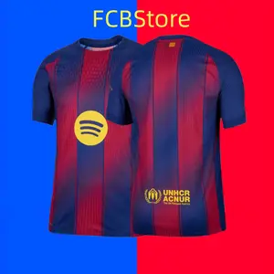 25 26 Home Short Sleeve Soccer Jersey Fans Version Red Blue