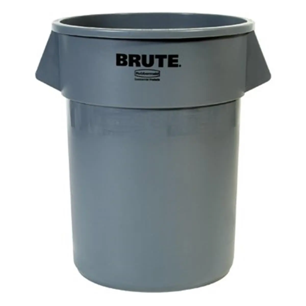 212 MAIN Gray 10Gal Brute Series Plastic Commercial Bin, Rubbermaid Commercial, Stacking-Safe, Without Snap-Lid