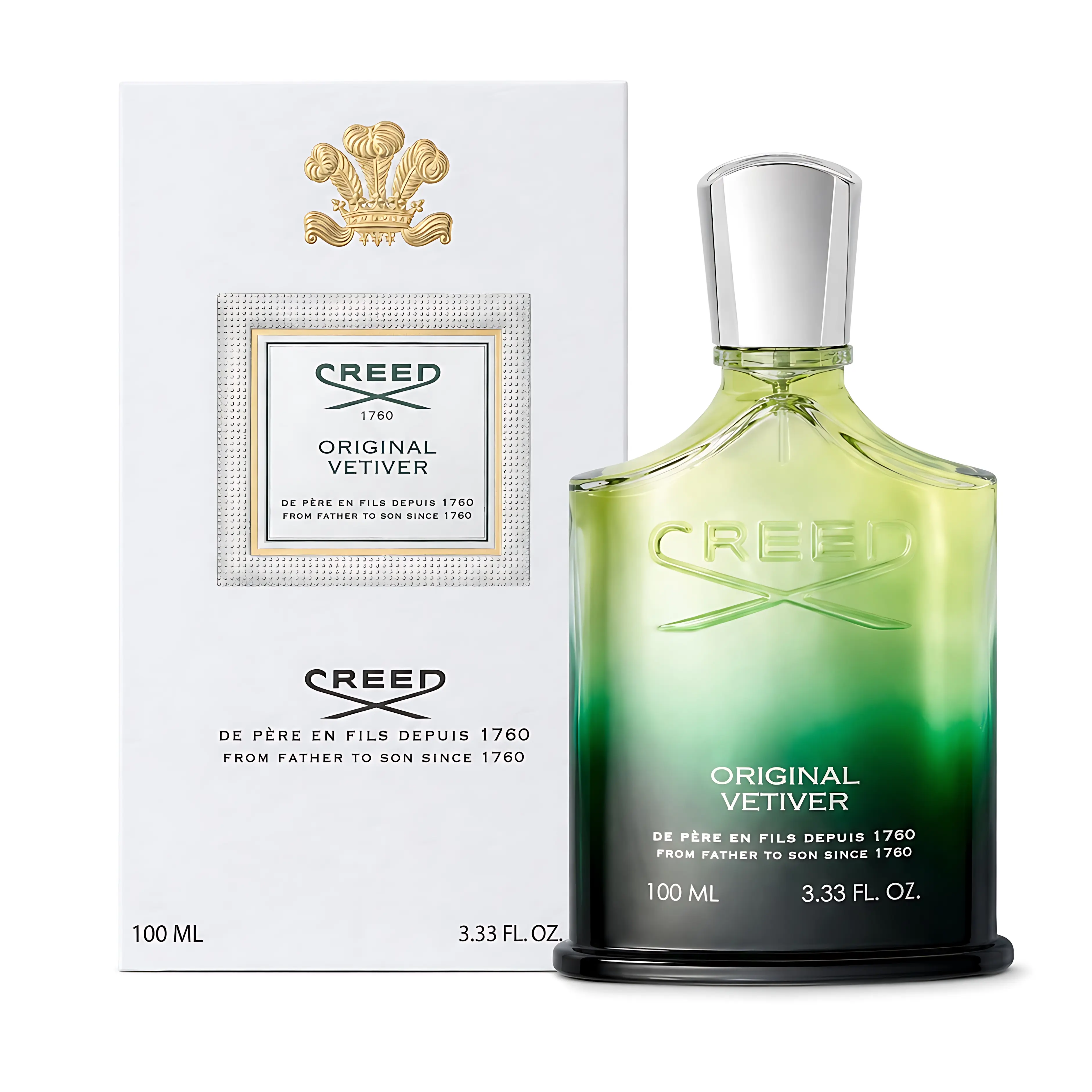 Creed Original Vetiver Men Eau de Parfum Spray 3.3 Oz A fresh and timeless take on vetiver, Creed's Original Vetiver is a bright, green and universally elegant fragrance with a modern, cologne-like character