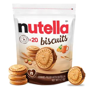 Nutella Biscuits, 20 Count Cookies, Hazelnut Spread with Cocoa, Kids Snacks, 9.7 oz Nutella Biscuits, 20 Count Cookies, Hazelnut Spread with Cocoa, Kids Snacks, 9.7 oz