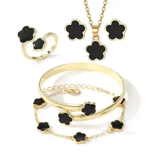 Gold Plated Bracelet & Earrings Sett- Womens Luxury Jewelery Gift
