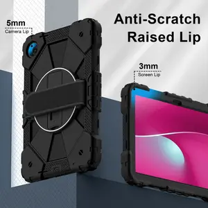 Tablet Case, Tablet Protective Cover For T-Mobile Revvl Tab 2 2025 Released 10.1 inch Equipped with shoulder strap, pen slot and holder, contrasting color design, multifunctional design, four angles for comprehensive protection, no pen included