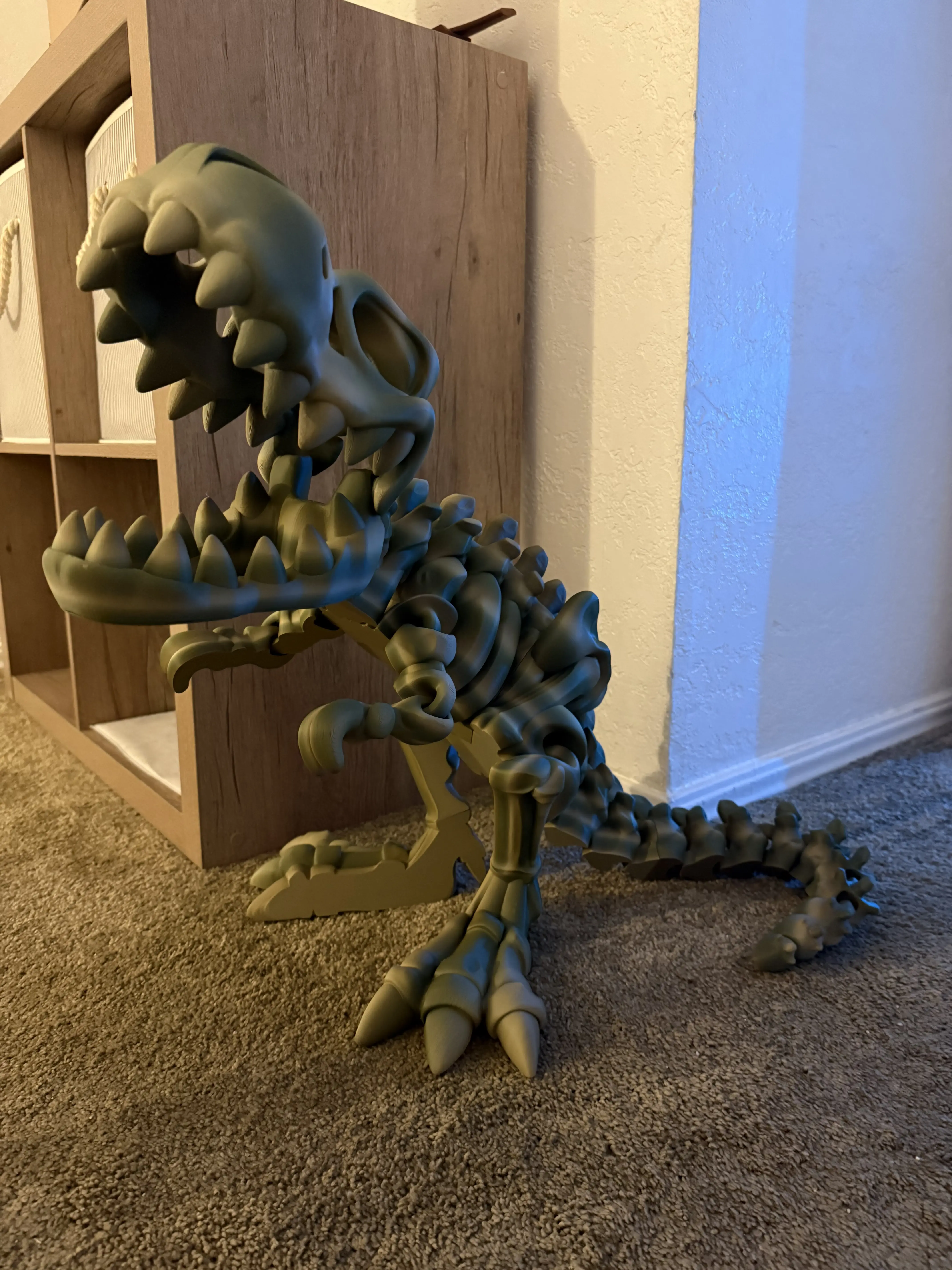 XXL Flexi T-Rex Multi-Color Shifting Dinosaur Fully Articulated with Dynamic Filament for Collectors Enthusiasts and TikTok Creators
