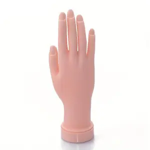 Flexible Soft Manicure Fake Hand Model, Nail Art Practice Hand, Professional Manicure Training Tool, Nail Art Tools for Beauty Salon, Nail Art Design