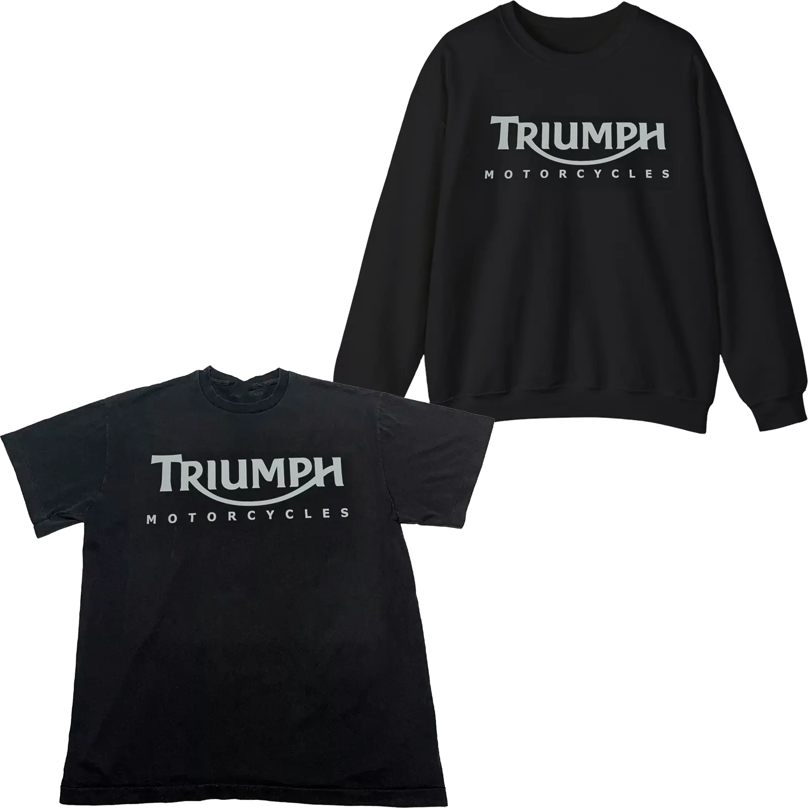 Triumph Motorcycles Classic Logo Biker T-Shirt Rock Metal Y2k Sweatshirt, Heavy Cotton Fabric Menswear Tops