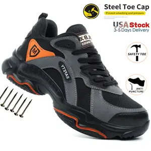Men Safety Work Shoes Fashion Comfort Working Sneakers Anti-puncture Indestructible Shoes new steel toe shoes protective shoes