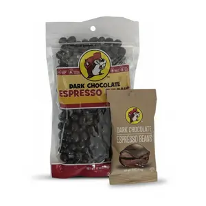 Buc-ee's Dark Chocolate Espresso Beans - Bold Energizing Indulgent Snack for Coffee Lovers 2 oz or 12 oz Resealable Pouch US Dessert
