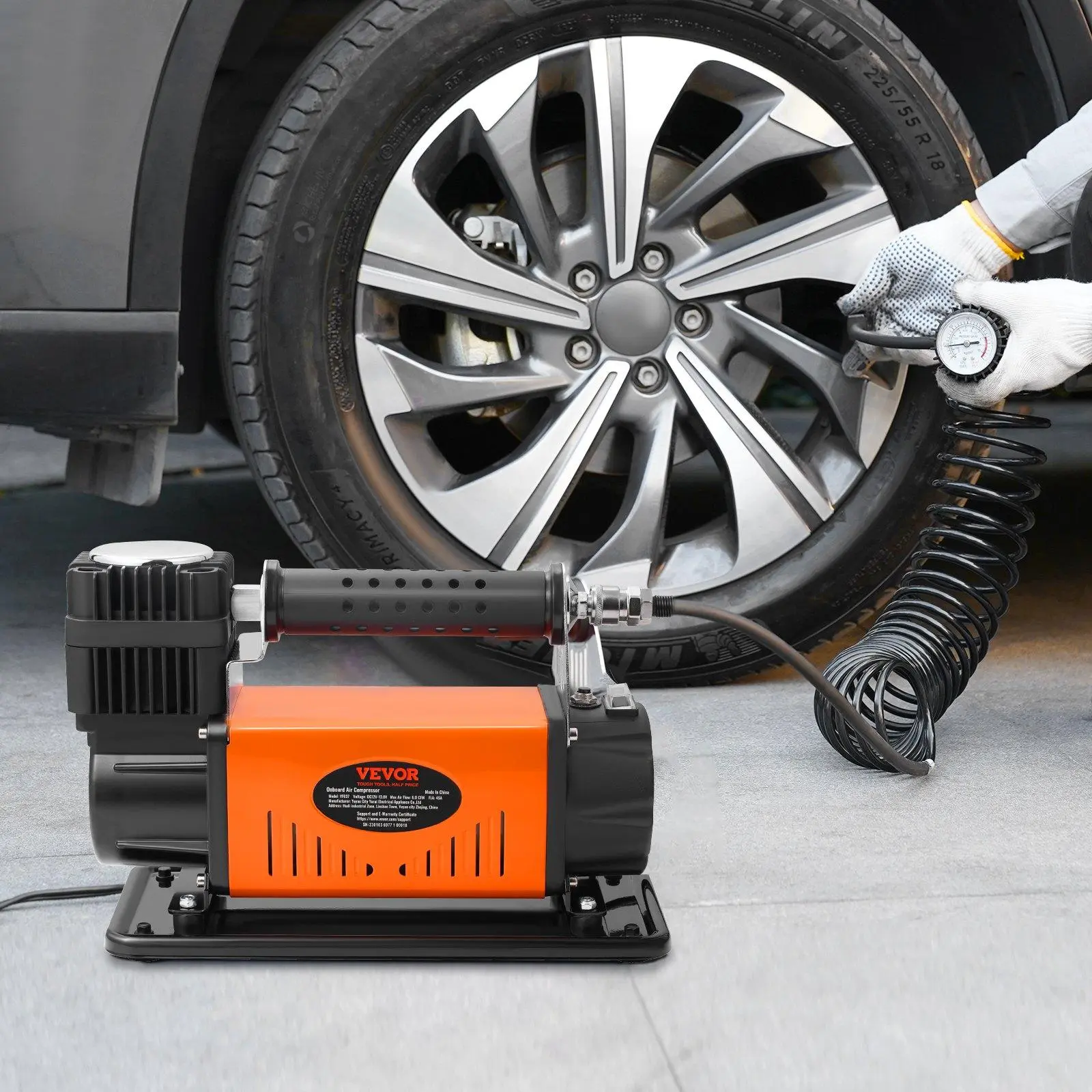 【Summerfinds】VEVOR 12V Air Compressor Heavy Duty 150PSI Offroad Air Compressor Portable Truck Tire Inflator Air Pump for Jeep SUV 4x4 Vehicle RV For up to 35 Inch Tires
